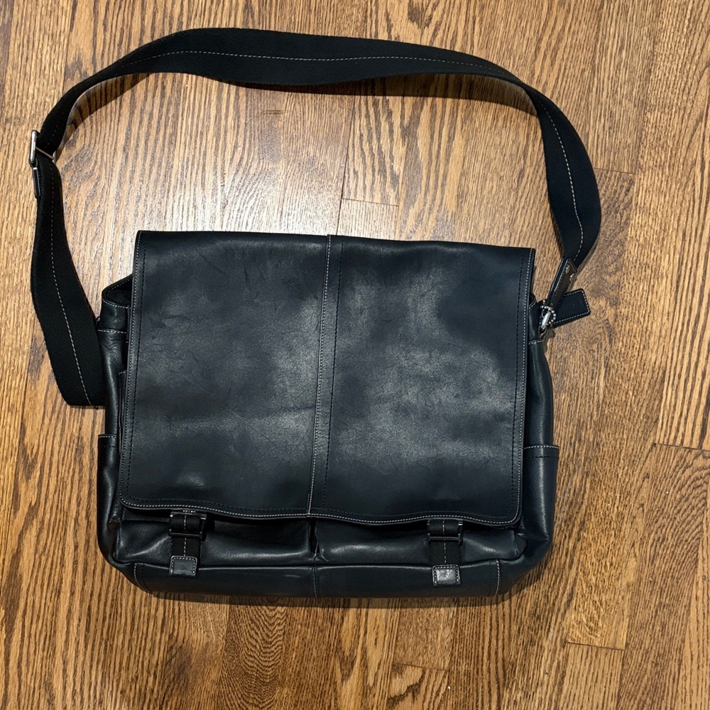 Coach Midnight Black Messenger Bag